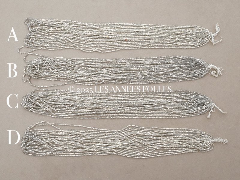 画像5: アンティーク カット入り クリア＆シルバー シードビーズ ガラスビーズ 31〜34g 1cm=6粒