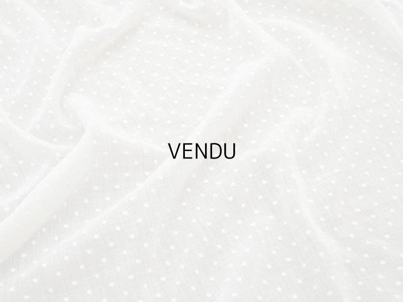 画像4: アンティーク  ドット刺繍入り コットンオーガンジー オフホワイト ファブリック テーブルクロス