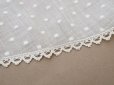 画像6: アンティーク  ドット刺繍入り コットンオーガンジー オフホワイト ファブリック テーブルクロス (6)
