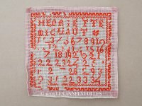 ＊蚤の市＊ アンティーク ABCD クロスステッチのサンプラー