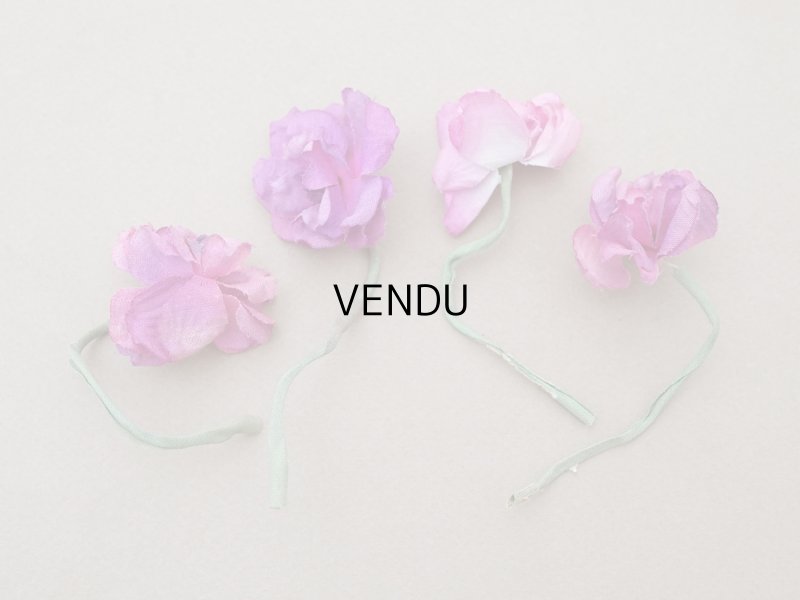 画像4: ＊蚤の市セット＊ アンティーク パルマ菫の布花のセット