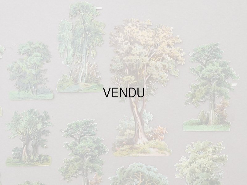 画像2: ＊蚤の市セット＊ アンティーク ダイカットクロモのセット 木