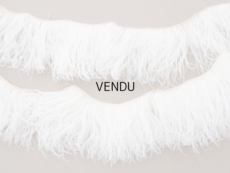 画像4: ＊蚤の市セット＊ アンティーク オフホワイトのフェザー 2点セット