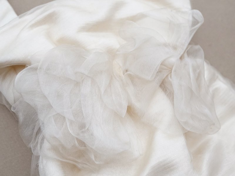 画像2: ＊蚤の市＊ アンティーク シルク製オモニエール シルクシフォン