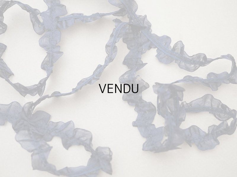 画像2: ＊蚤の市セット＊シルクシフォンのリボン 2.57m ダークブルー