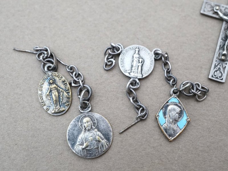 画像2: ＊蚤の市セット＊ アンティーク ロザリオ＆メダイユのセット