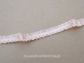 アンティーク  フリル付 トリム パウダーピンク 9mm幅 30cm