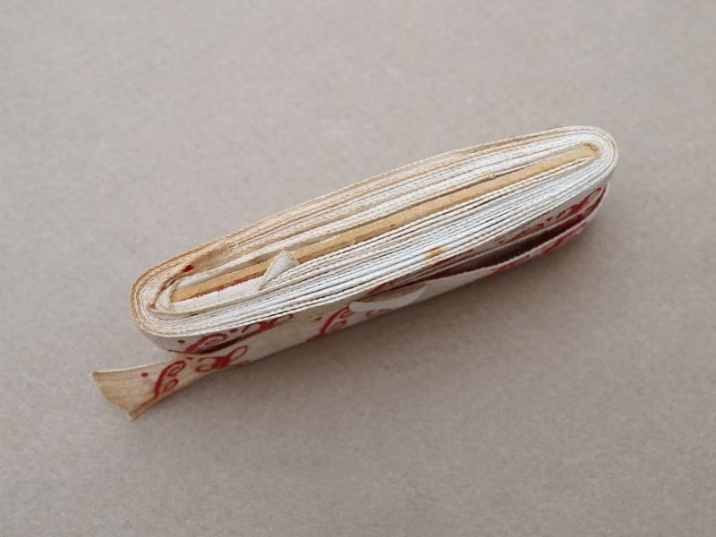 画像3: アンティーク 幅広 イニシャルテープ【HJ】約3.5m ボルドー