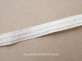 アンティーク ハートの刺繍入り トリム オフホワイト 1.43m 7mm幅