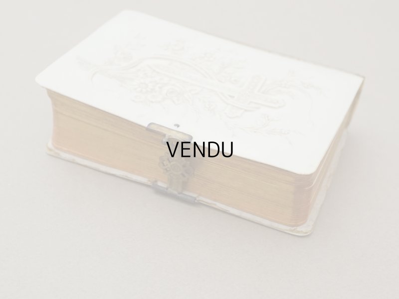 画像5: ＊蚤の市＊ 1901年 ミサ典書 薔薇のブーケ＆クロス 聖書 