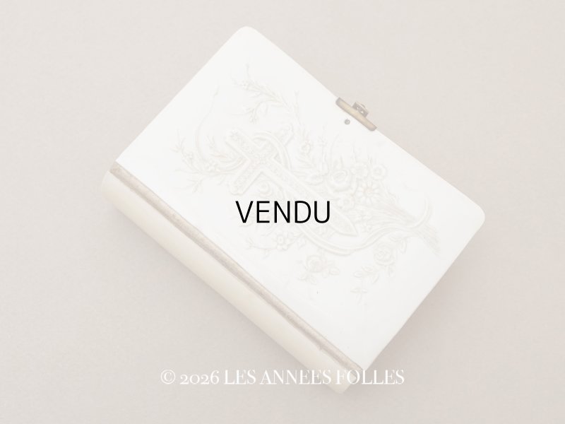 画像1: ＊蚤の市＊ 1901年 ミサ典書 薔薇のブーケ＆クロス 聖書 