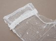 画像4: アンティーク 幅広 フリルレース 2.45m オフホワイト ドット刺繍入り チュールレース  幅11.5cm  (4)