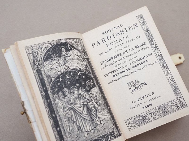 画像7: ＊蚤の市＊ 1906年 ミサ典書 クロス＆薔薇&鈴蘭の聖書 