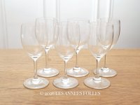 1940年頃  準オールドバカラ オーブリオン 6点セット 刻印入り Φ : 4.6cm H : 12cm BACCARAT Haut-Brion