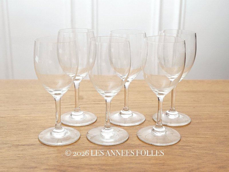 画像1: 1940年頃  準オールドバカラ オーブリオン 6点セット 刻印入り Φ : 4.6cm H : 12cm BACCARAT Haut-Brion