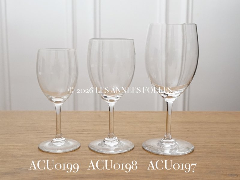 画像6: 1940年頃  準オールドバカラ オーブリオン 3点セット 刻印入り Φ : 5.8cm H : 15.2cm BACCARAT Haut-Brion