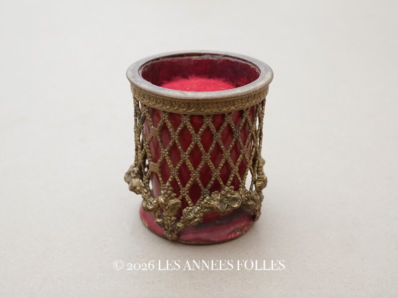 画像1: 19世紀 ナポレオン3世時代 アンティーク ピンクッション 薔薇のガーランド