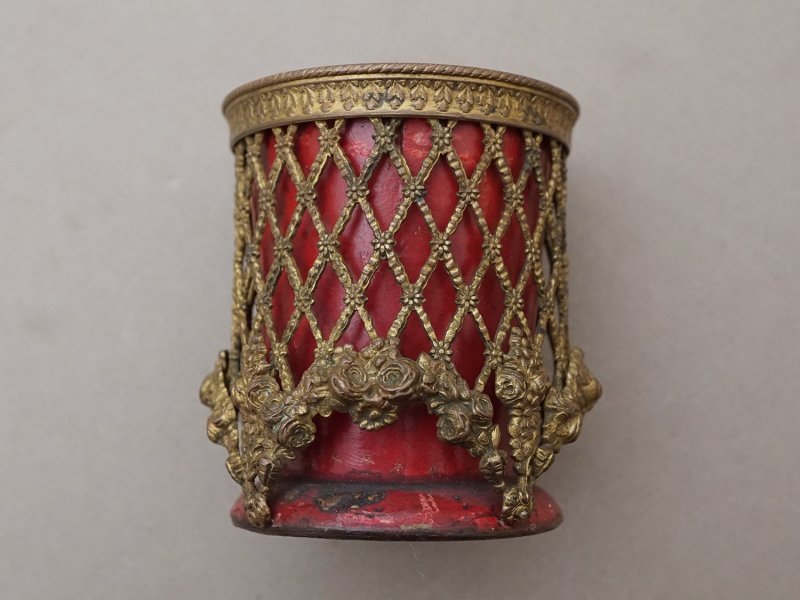 画像7: 19世紀 ナポレオン3世時代 アンティーク ピンクッション 薔薇のガーランド