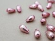 画像4: アンティーク スフレビーズ 4つ穴 ドロップ型 60ピースのセット 5.5×9.5mm ピンク (4)