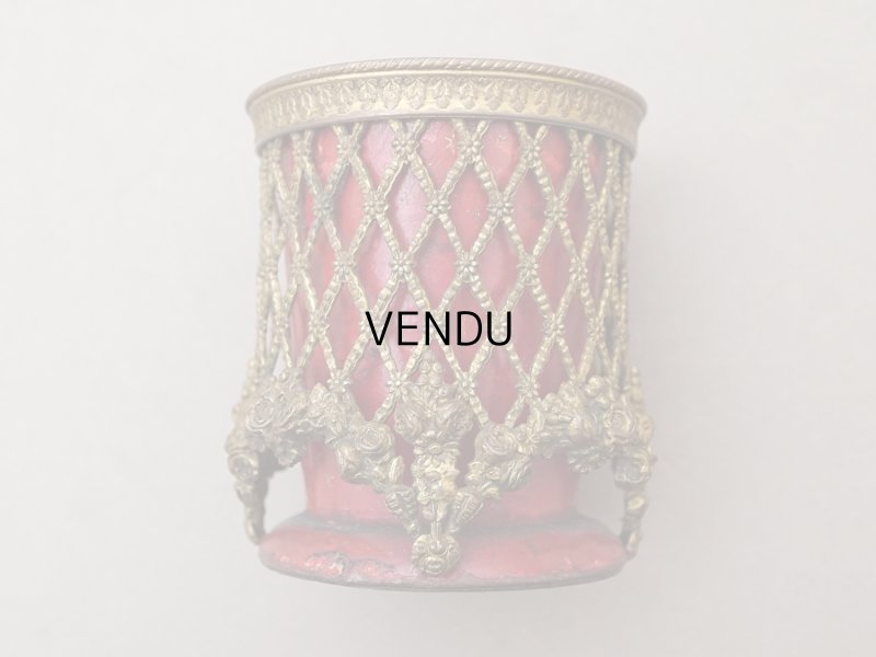 画像9: ＊蚤の市＊19世紀 ナポレオン3世時代 アンティーク ピンクッション 薔薇のガーランド