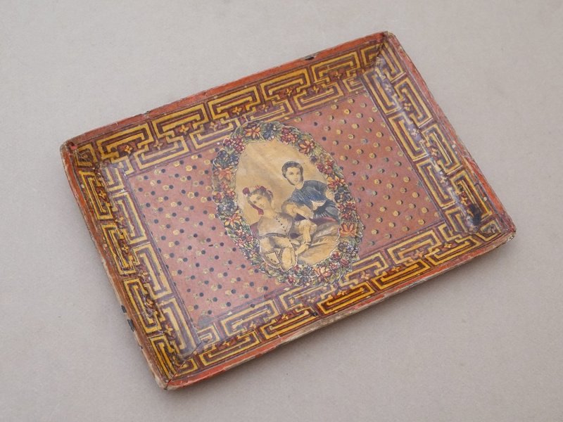 画像2: 19世紀 アンティーク ナポレオン3世 トレイ モード版画