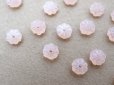 画像4: アンティーク ガラス製 ビーズ 花型 ピンクオパール色 6mm 約50ピースのセット (4)