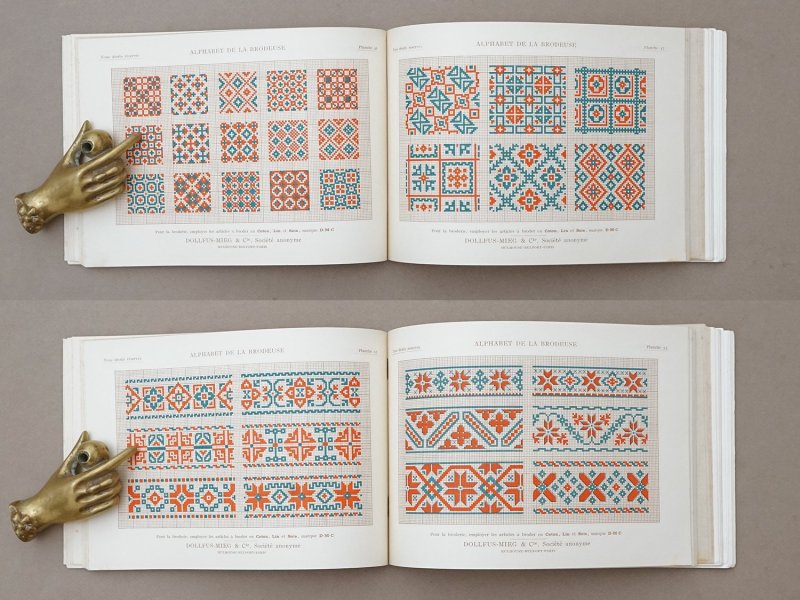 画像10: アンティーク DMC 刺繍図案帳 ALPHABET DE LA BRODEUSE - BIBLIOTHEQUE D.M.C -