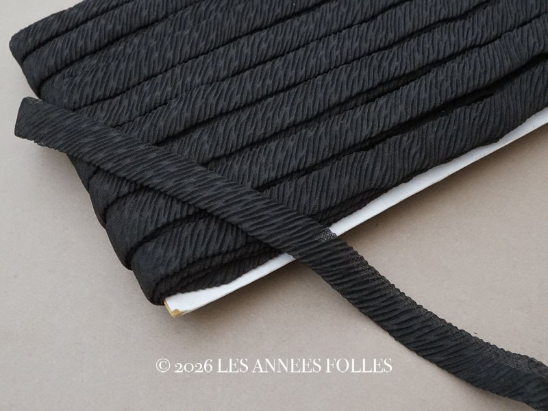 画像1: ＊蚤の市セット＊アンティーク オーガンジーリボン 約20m 黒