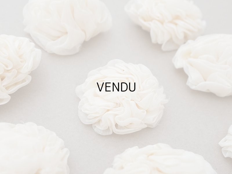 画像4: ＊蚤の市セット＊ アンティーク シルクシフォン 薔薇の布花 8点セット