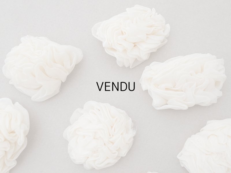 画像3: ＊蚤の市セット＊ アンティーク シルクシフォン 薔薇の布花 8点セット