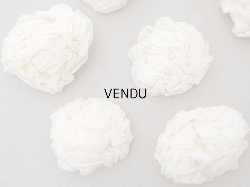 画像2: ＊蚤の市セット＊ アンティーク シルクシフォン 薔薇の布花 8点セット