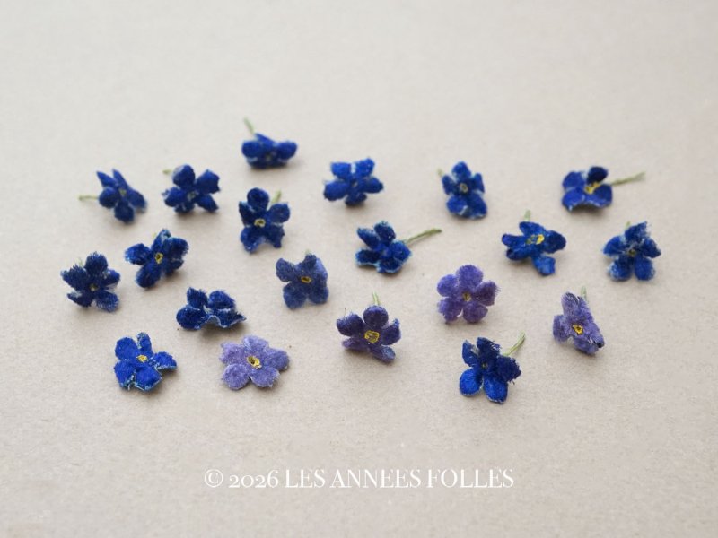 画像1: ＊蚤の市セット＊ アンティーク 勿忘草の布花のセット