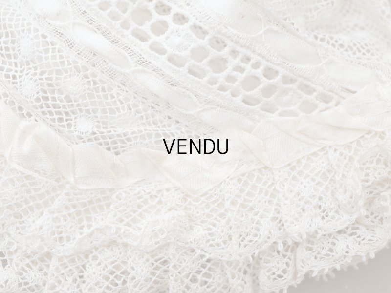 画像2: ＊蚤の市＊アンティーク ベビーボネ レース＆シルクリボン