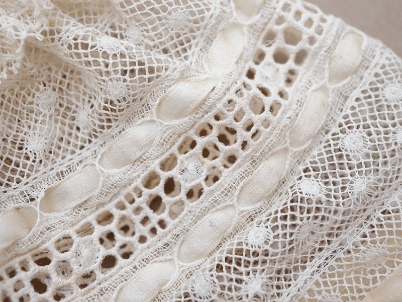 画像5: ＊蚤の市＊アンティーク ベビーボネ レース＆シルクリボン