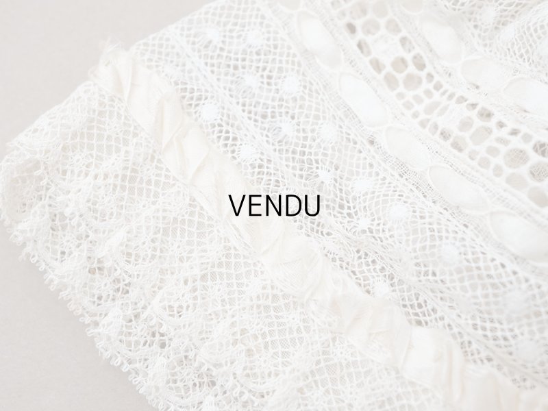 画像3: ＊蚤の市＊アンティーク ベビーボネ レース＆シルクリボン