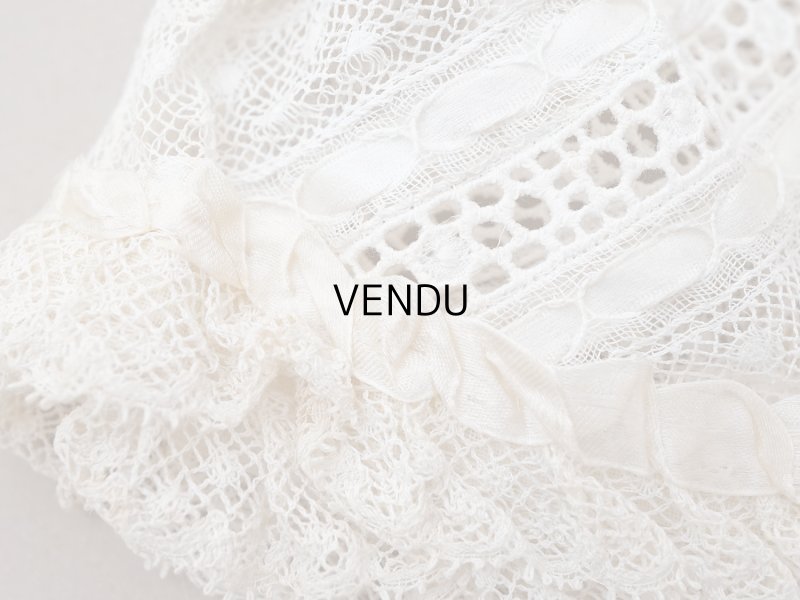 画像7: ＊蚤の市＊アンティーク ベビーボネ レース＆シルクリボン