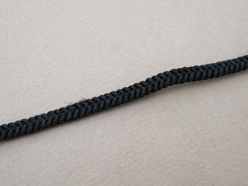 画像3: 1900年頃 アンティーク シルク製 トリム 黒 6mm幅