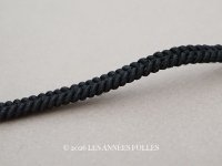 1900年頃 アンティーク シルク製 トリム 黒 6mm幅