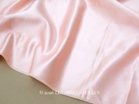 19世紀末 アンティーク シルクサテン ファブリック ベビーピンク 生地 53×99cm