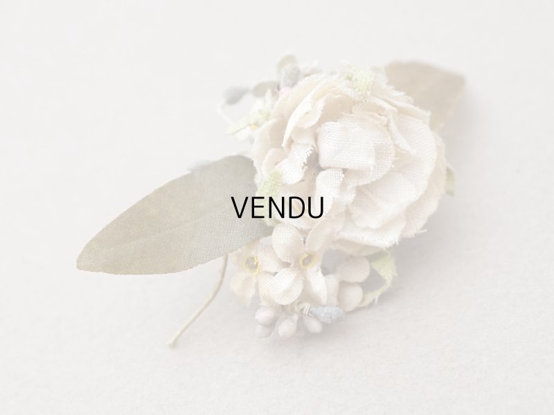画像3: アンティーク 小さな布花 薔薇＆勿忘草 ドール用