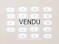 ＊蚤の市セット＊アンティーク イニシャルプレート 19ピースのセット