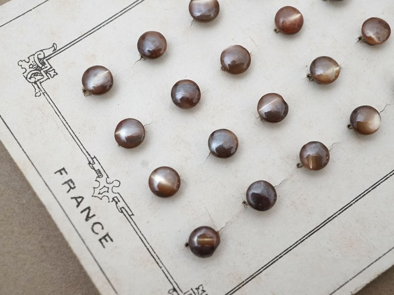 画像4: アンティーク マザーオブパール製 極小 ボタン 5mm 24ピース シェルボタン ブラウン