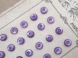 画像2: アンティーク マザーオブパール製 極小 ボタン 6.5mm 24ピース シェルボタン ラヴェンダー色 (2)