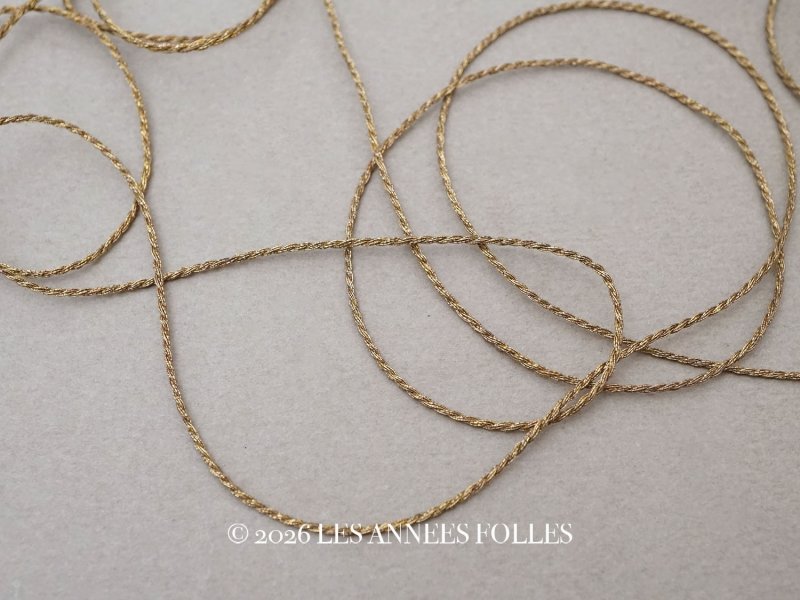 画像1: 19世紀末 アンティーク メタル製 紐 ゴールド 3m