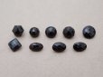 画像3: アンティーク フレンチジェットのボタン 8.5〜11mm 9ピースのセット黒 ガラスボタン (3)