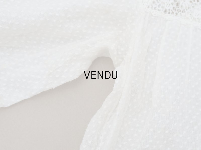 画像10: ＊蚤の市＊1900年頃 アンティーク ベビー用 ドレスドット刺繍のコットンファブリック 