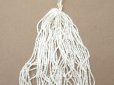 画像1: アンティーク ガラス製 サティネビーズ オフホワイト 57g 1cm=5.5粒  (1)