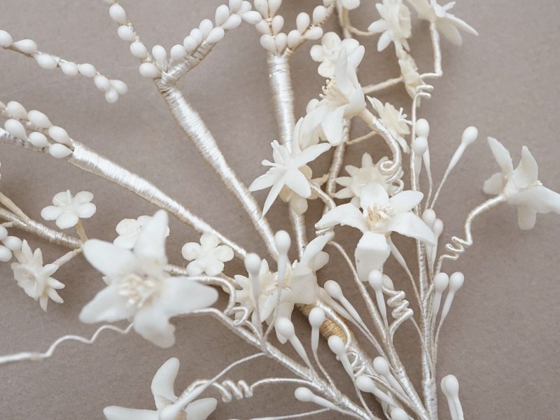 画像7: アンティーク ワックスフラワーのブーケ イニシャル  [ MLB ]  結婚式 ウェディング