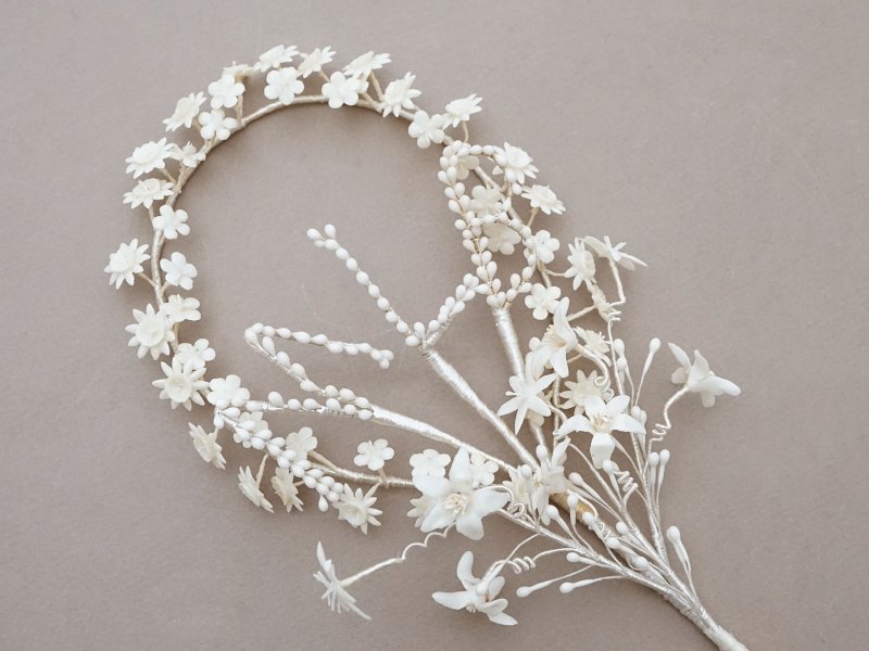 画像5: アンティーク ワックスフラワーのブーケ イニシャル  [ MLB ]  結婚式 ウェディング