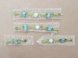 画像6: アンティーク シルク製 薔薇のロココトリム パウダーブルー＆サックスブルー ロココリボン  (6)